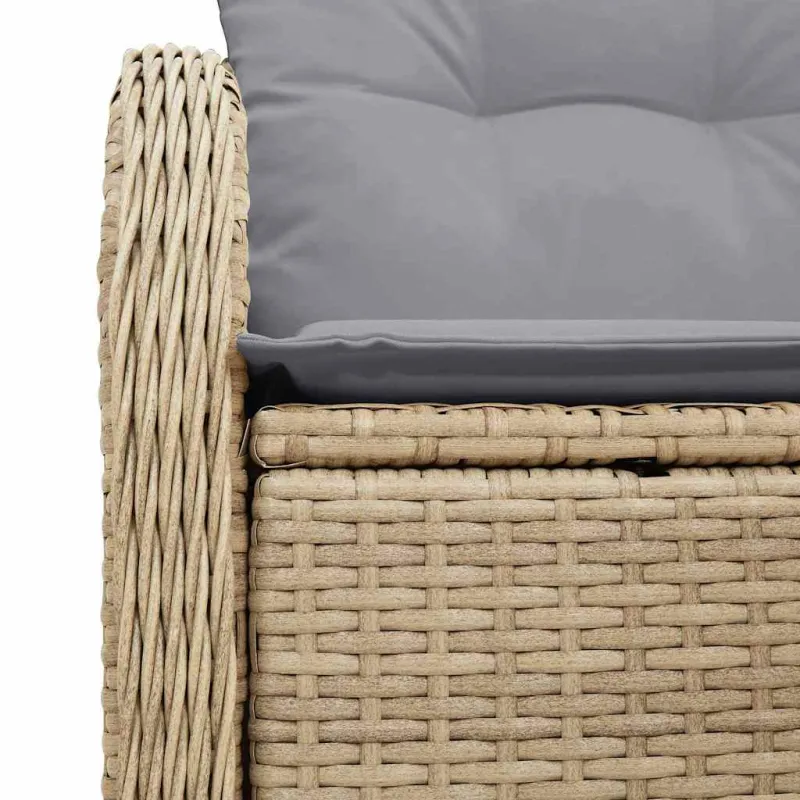 Sodo sofa su pagalve Smėlio 121 x 62 x 69cm poliratanas