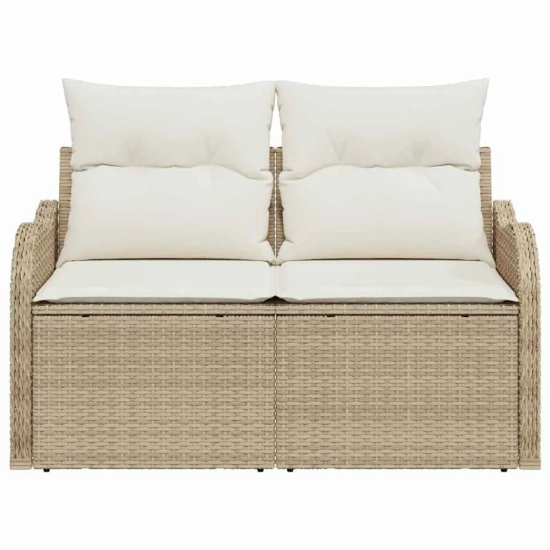 Sodo sofa su pagalve Smėlio 121 x 62 x 69cm poliratanas