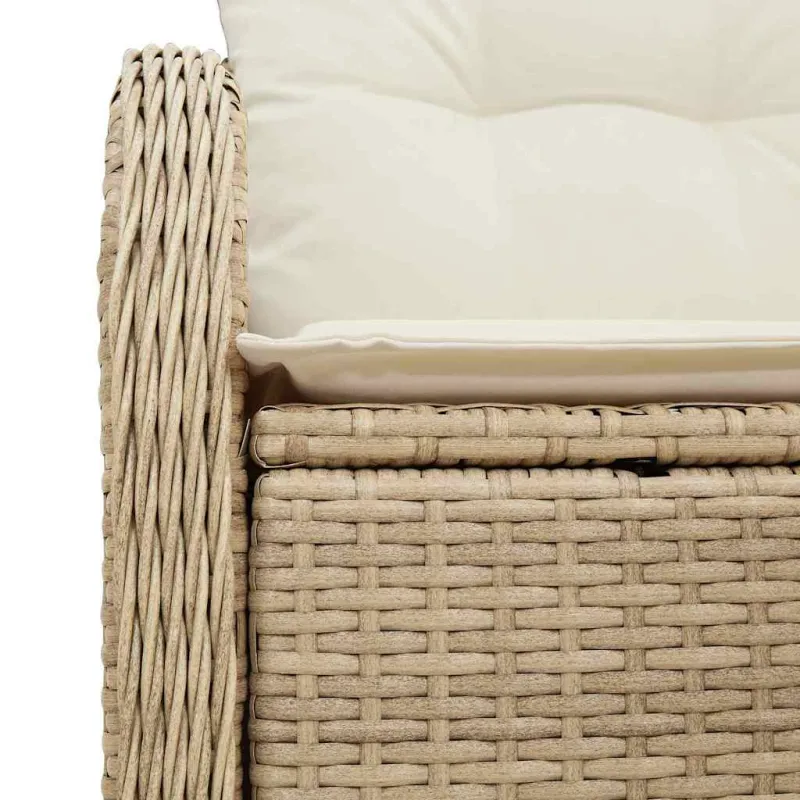 Sodo sofa su pagalve Smėlio 121 x 62 x 69cm poliratanas