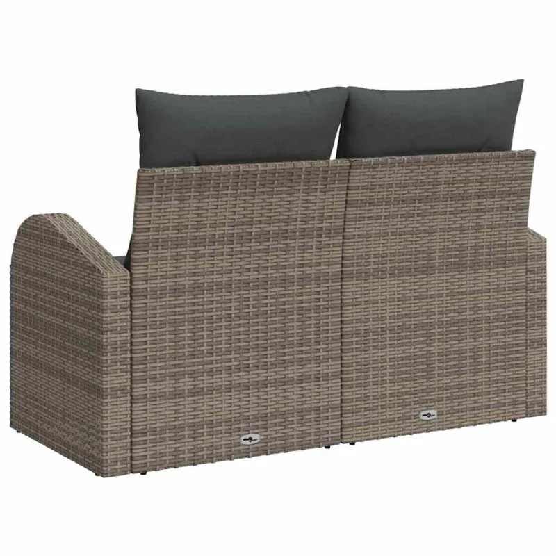 Sodo sofa su pagalve Pilka 124 x 62 x 69cm poliratanas