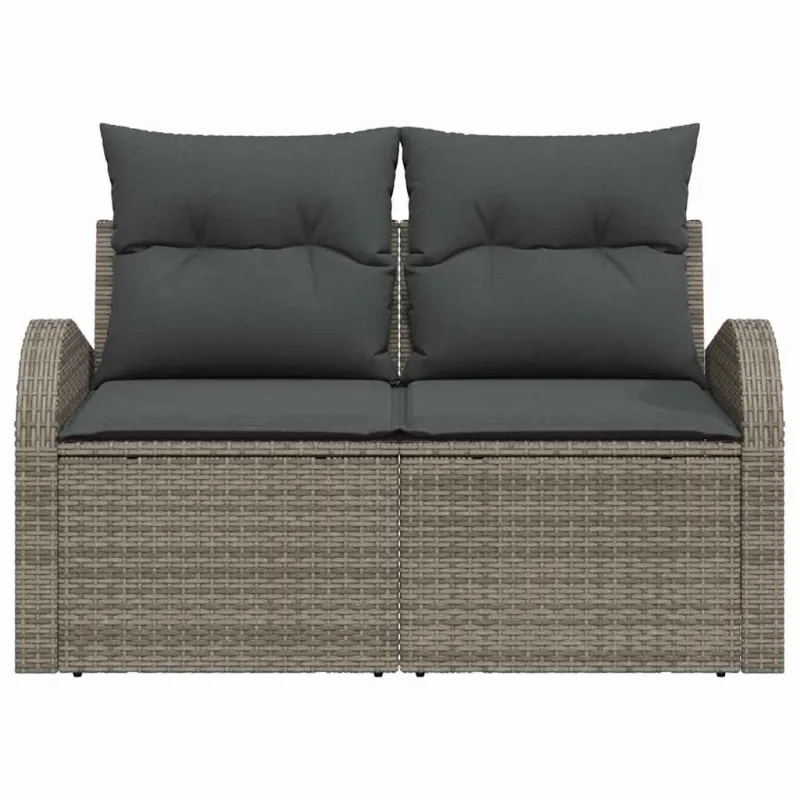 Sodo sofa su pagalve Pilka 124 x 62 x 69cm poliratanas
