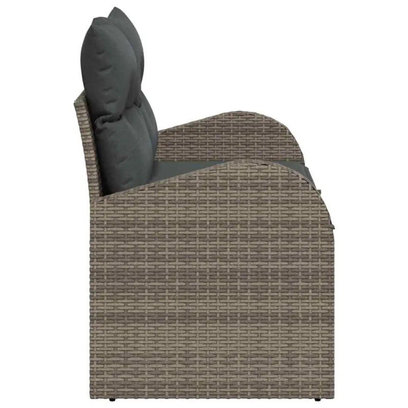 Sodo sofa su pagalve Pilka 124 x 62 x 69cm poliratanas