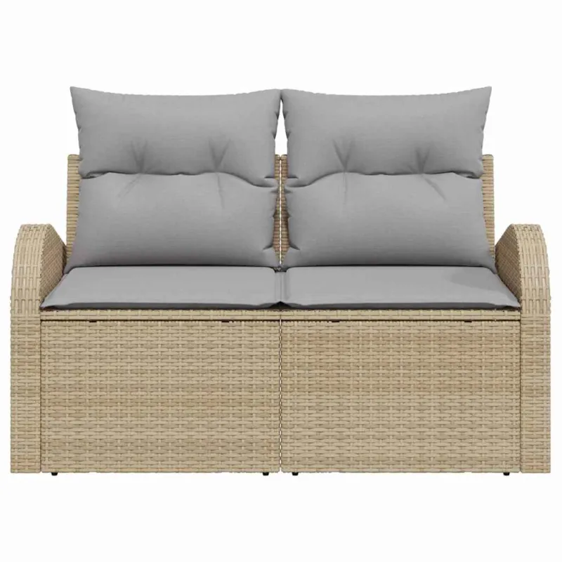 Sodo sofa su pagalve Smėlio 124 x 62 x 69cm poliratanas