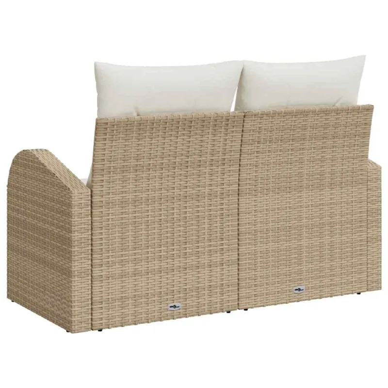 Sodo sofa su pagalve Smėlio 124 x 62 x 69cm poliratanas