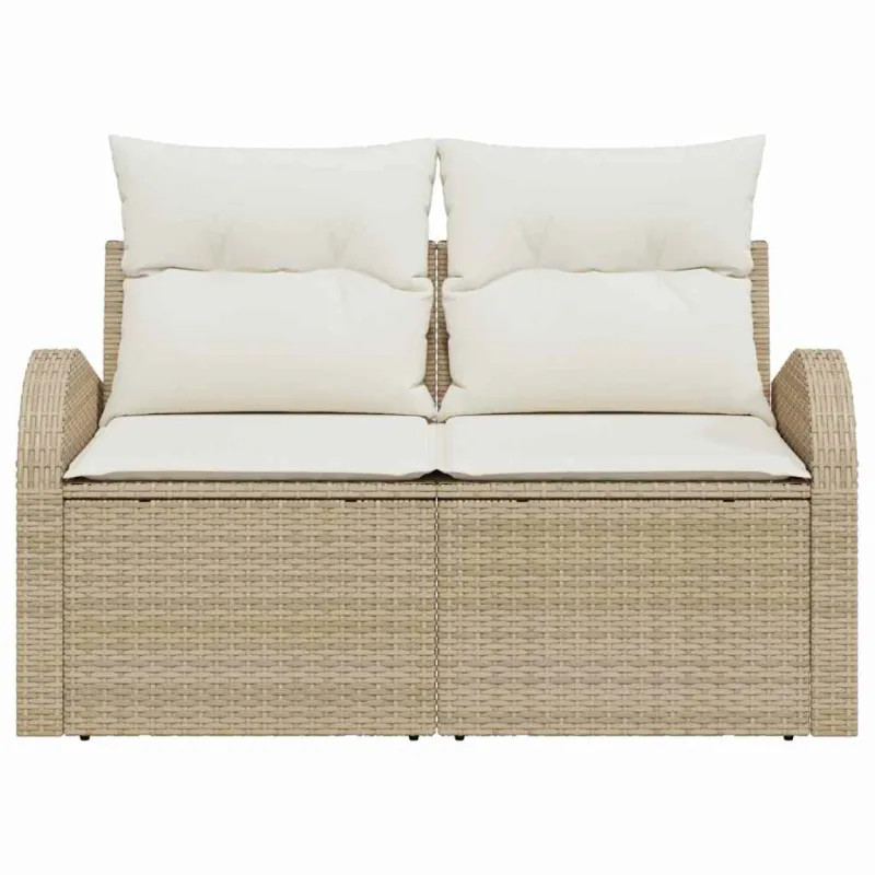 Sodo sofa su pagalve Smėlio 124 x 62 x 69cm poliratanas