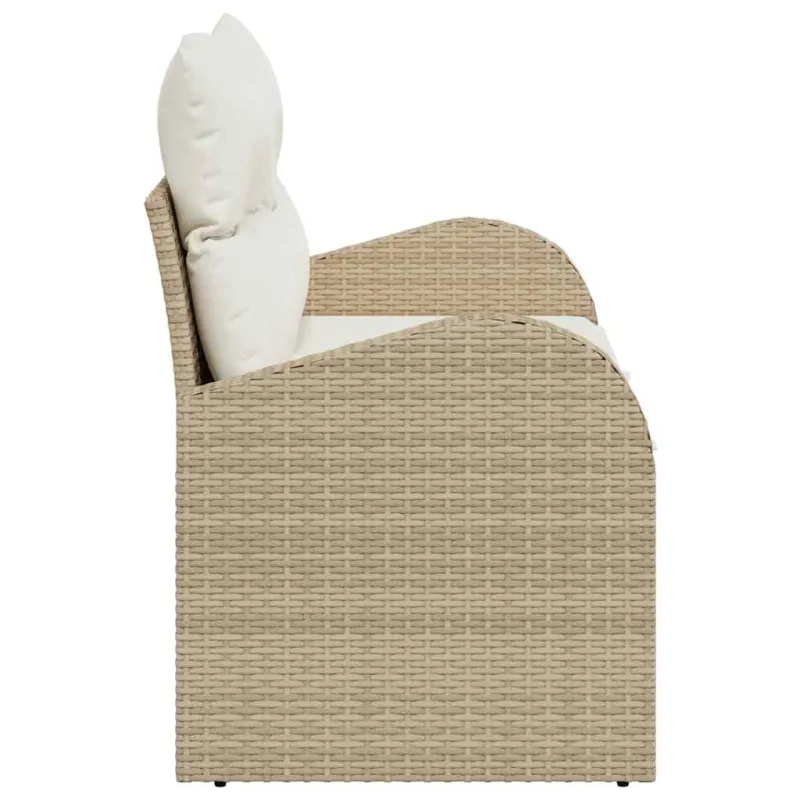 Sodo sofa su pagalve Smėlio 124 x 62 x 69cm poliratanas