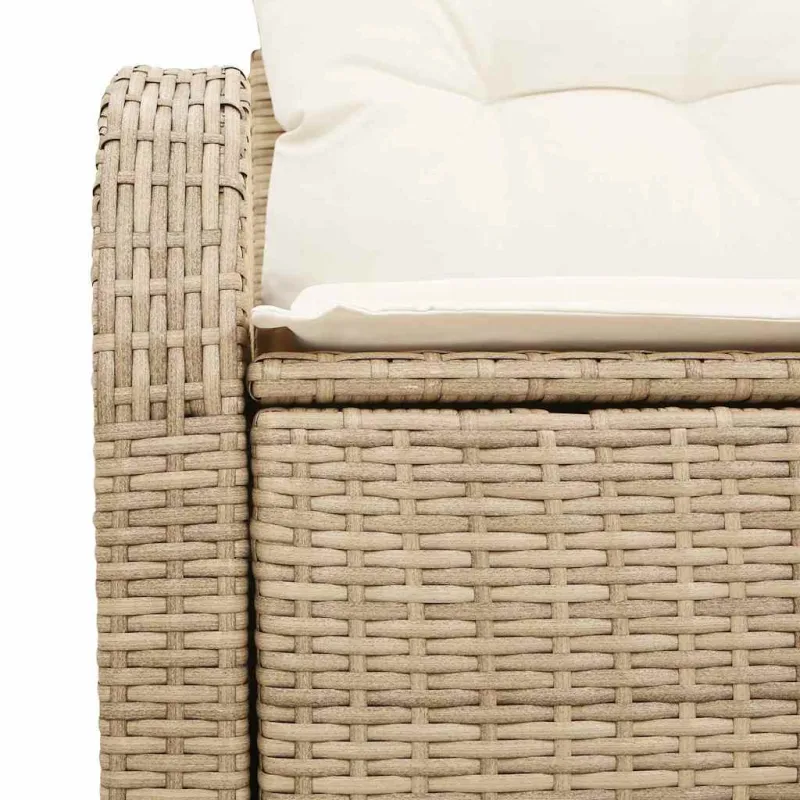 Sodo sofa su pagalve Smėlio 124 x 62 x 69cm poliratanas