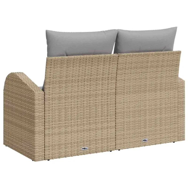 Sodo sofa su pagalve Smėlio 124 x 62 x 69cm poliratanas