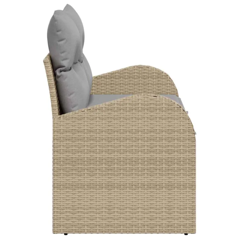Sodo sofa su pagalve Smėlio 124 x 62 x 69cm poliratanas