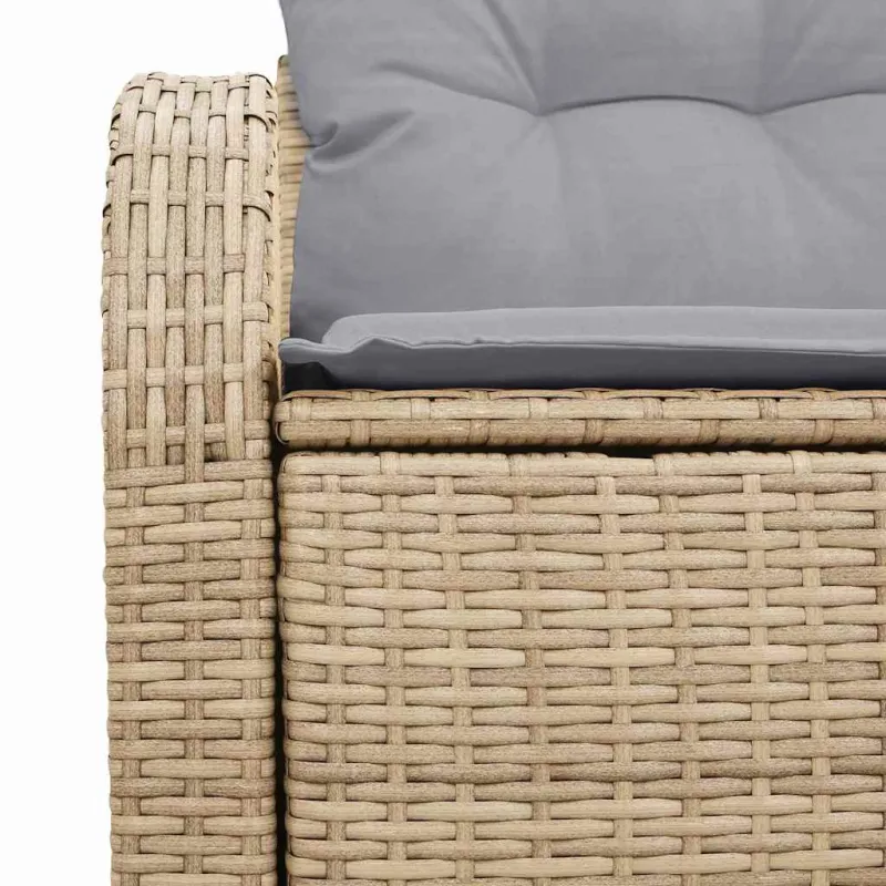 Sodo sofa su pagalve Smėlio 124 x 62 x 69cm poliratanas