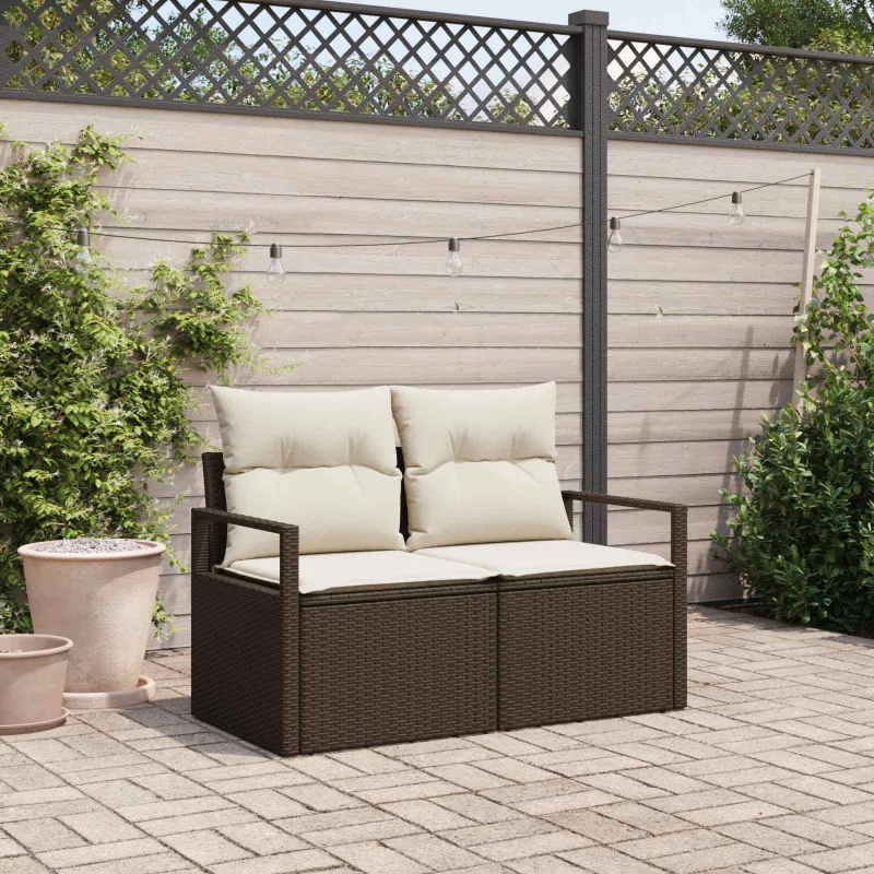Sodo sofa su pagalve 120 x 62 x 69 cm poliratanas
