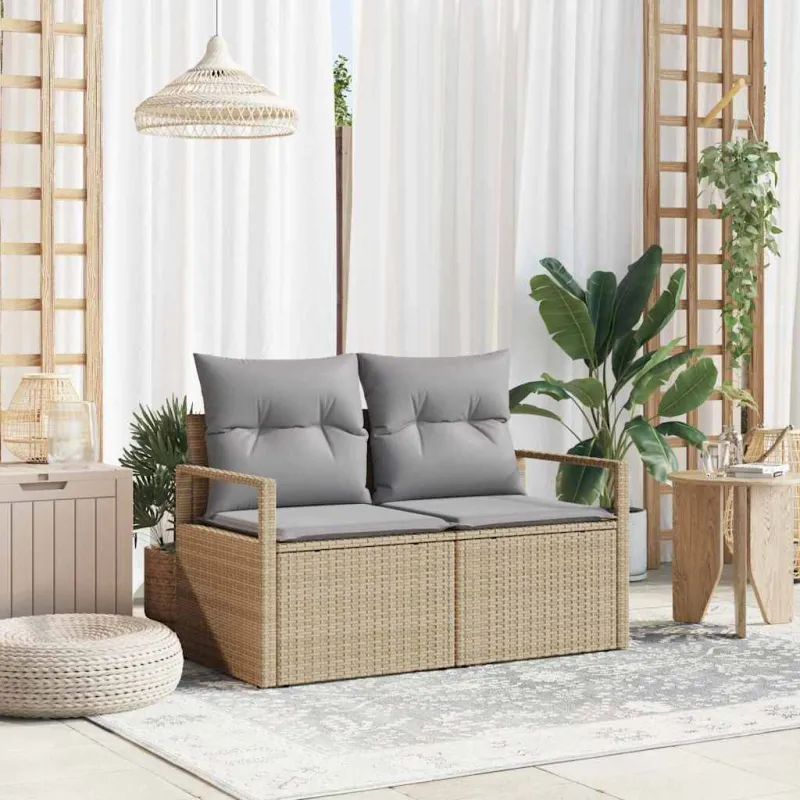 Sodo sofa su pagalve 120 x 62 x 69 cm poliratanas