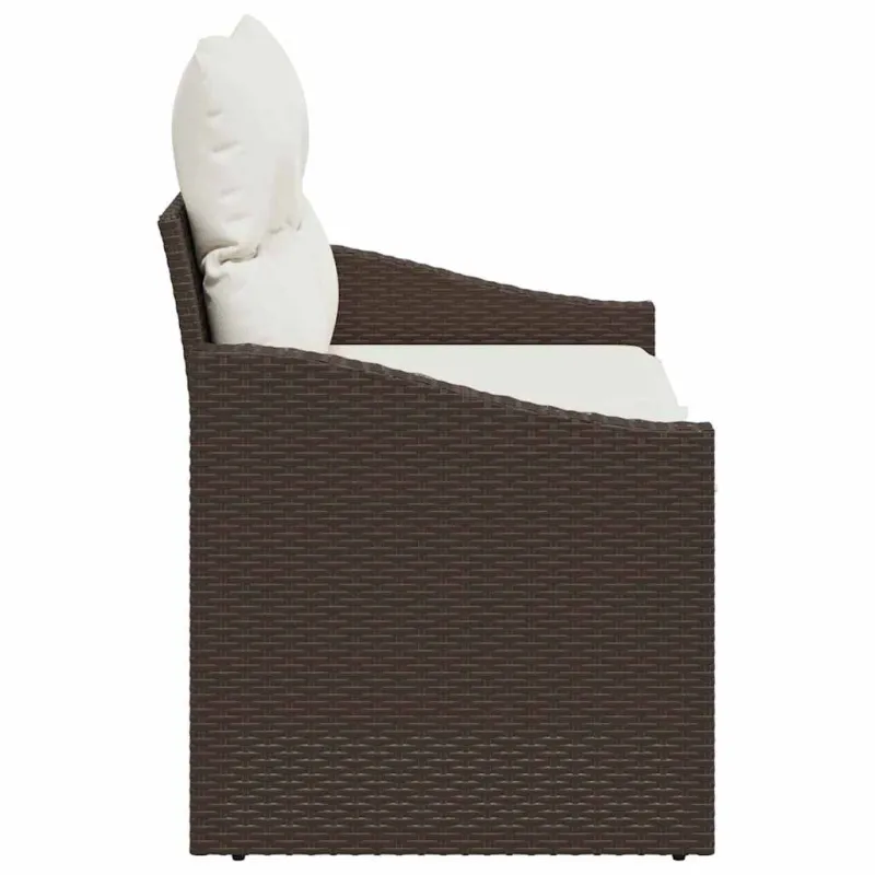 Sodo sofa su pagalve su saugykla 123 x 62 x 69 cm poliratanas