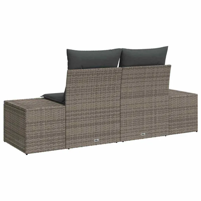 Sodo sofa su pagalve Pilka 184 x 62 x 69 cm poliratanas
