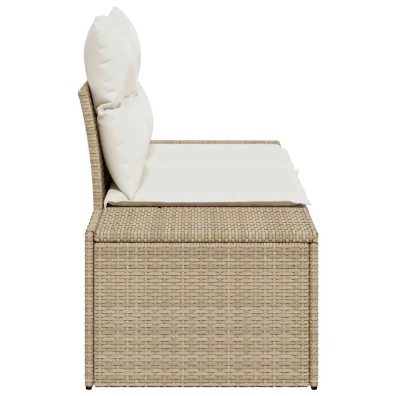 Sodo sofa su pagalve Smėlio 184 x 62 x 69 cm poliratanas
