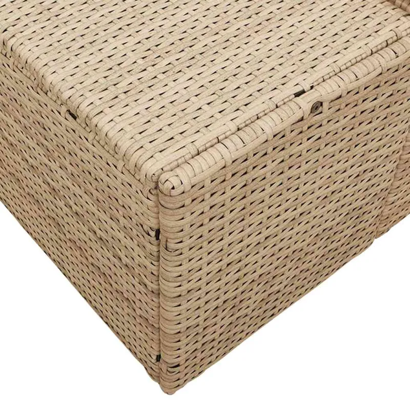 Sodo sofa su pagalve Smėlio 184 x 62 x 69 cm poliratanas