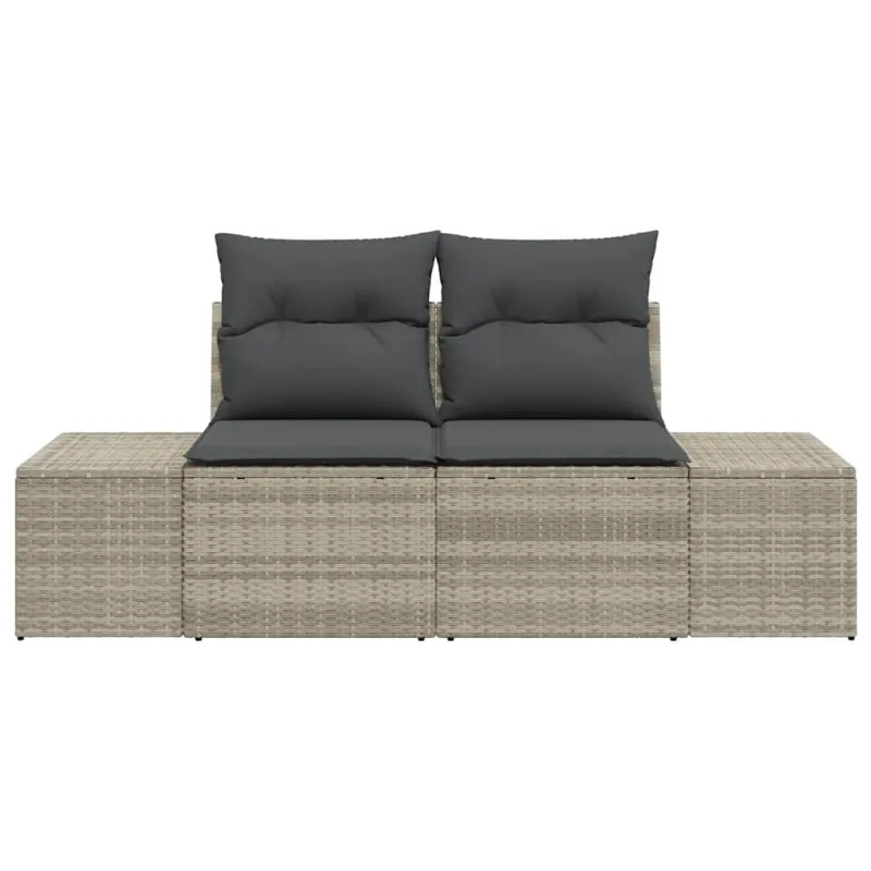 Sodo sofa su pagalve Pilka 184 x 62 x 69 cm poliratanas