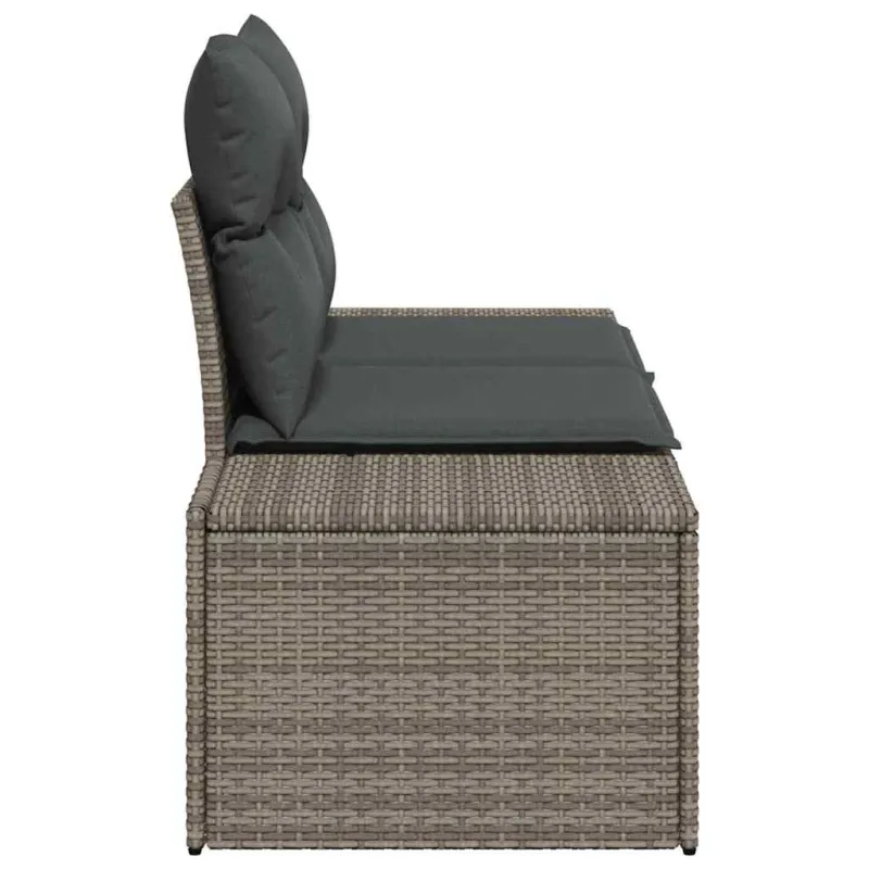 Sodo sofa su pagalve Pilka 184 x 62 x 69 cm poliratanas