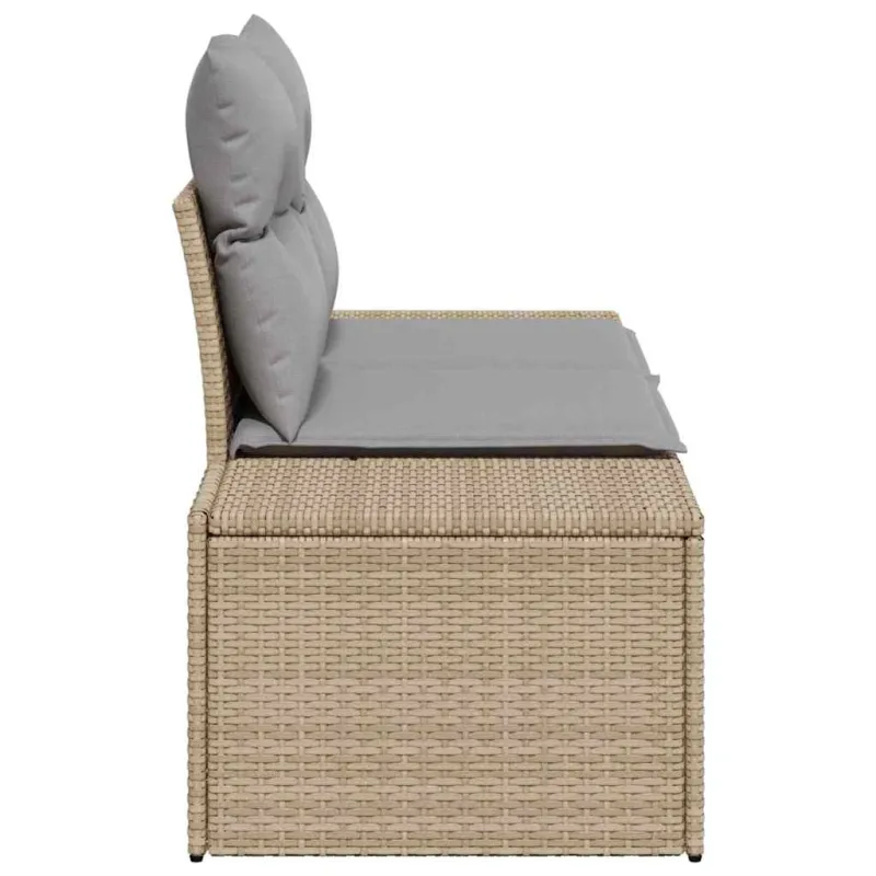 Sodo sofa su pagalve Smėlio 184 x 62 x 69 cm poliratanas