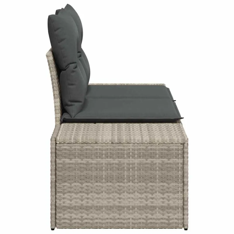 Sodo sofa su pagalve Pilka 184 x 62 x 69 cm poliratanas