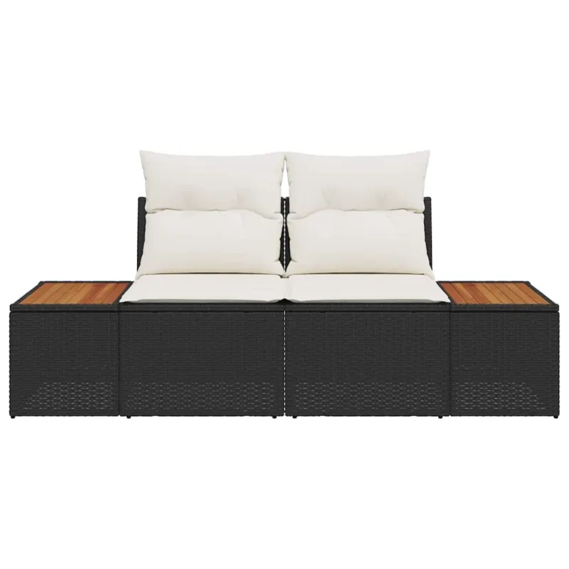 Sodo sofa Juoda 184 x 62 x 85cm poliratanas