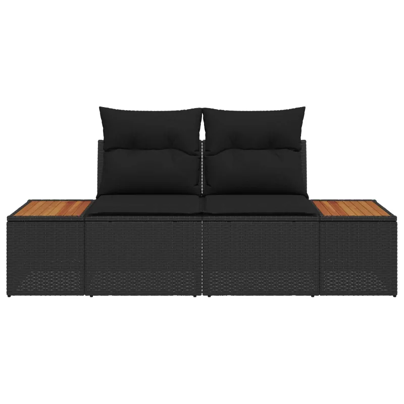 Sodo sofa Juoda 184 x 62 x 85cm poliratanas