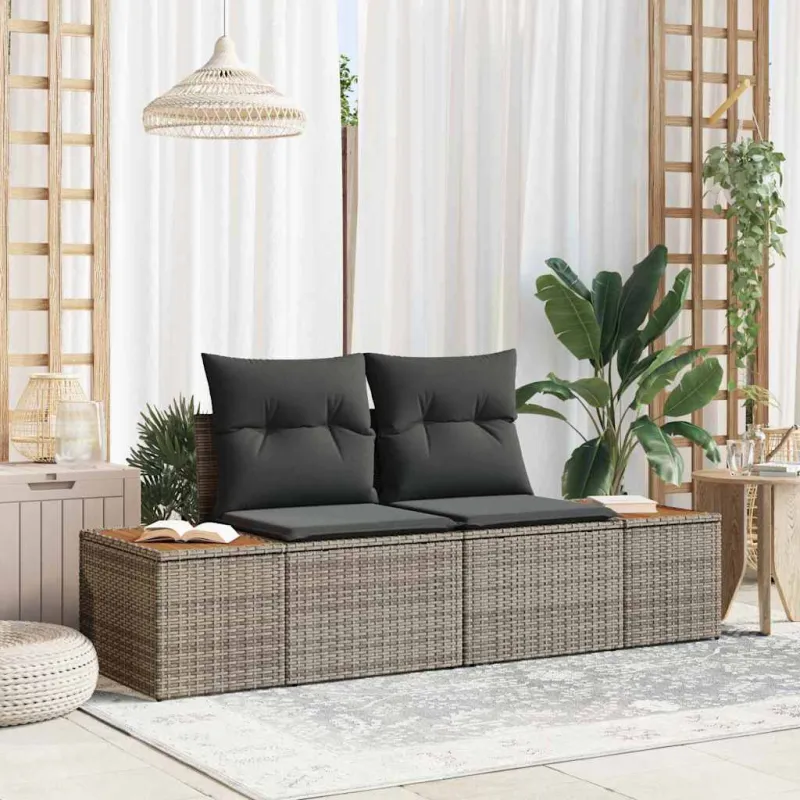 Sodo sofa Pilka 184 x 62 x 85cm poliratanas