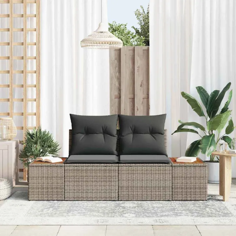 Sodo sofa Pilka 184 x 62 x 85cm poliratanas