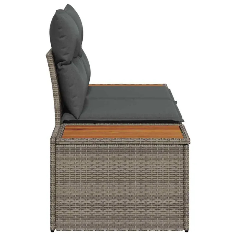 Sodo sofa Pilka 184 x 62 x 85cm poliratanas