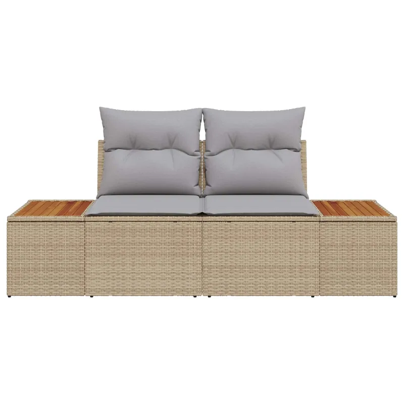 Sodo sofa Smėlio 184 x 62 x 85cm poliratanas