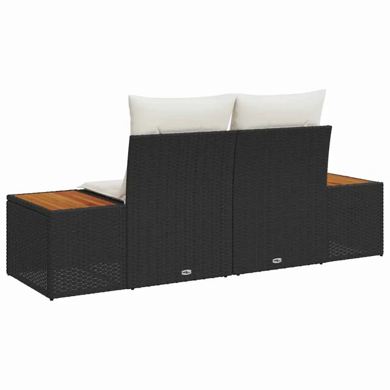 Sodo sofa Juoda 184 x 62 x 85cm poliratanas