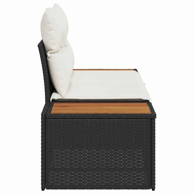 Sodo sofa Juoda 184 x 62 x 85cm poliratanas