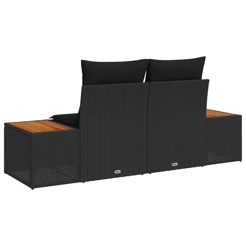 Sodo sofa Juoda 184 x 62 x 85cm poliratanas