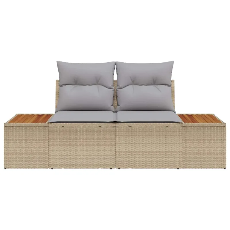 Sodo sofa Smėlio 184 x 62 x 85cm poliratanas