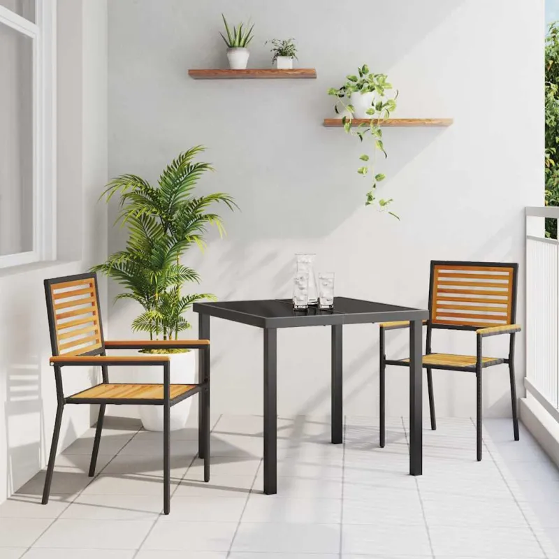 Sodo krėslai, kurie vienas ant kito sukraunami 2 pcs