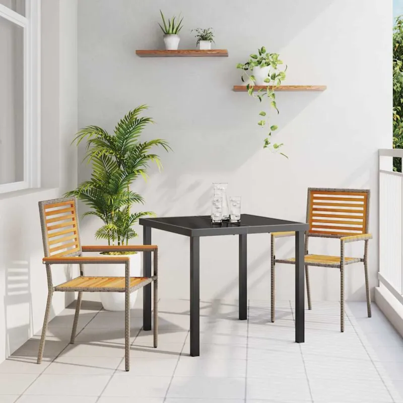 Sodo krėslai, kurie vienas ant kito sukraunami 2 pcs