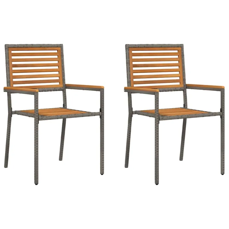 Sodo krėslai, kurie vienas ant kito sukraunami 2 pcs