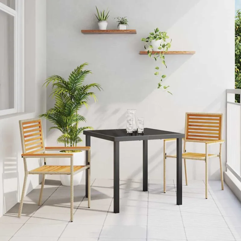 Sodo krėslai, kurie vienas ant kito sukraunami 2 pcs