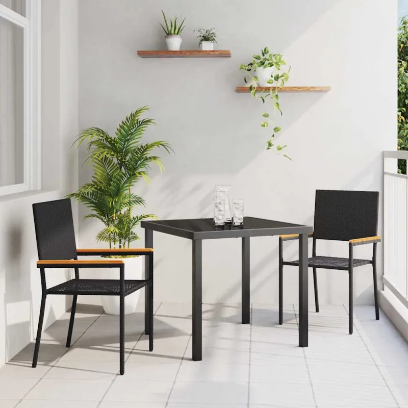 Sodo krėslai, kurie vienas ant kito sukraunami 2 pcs