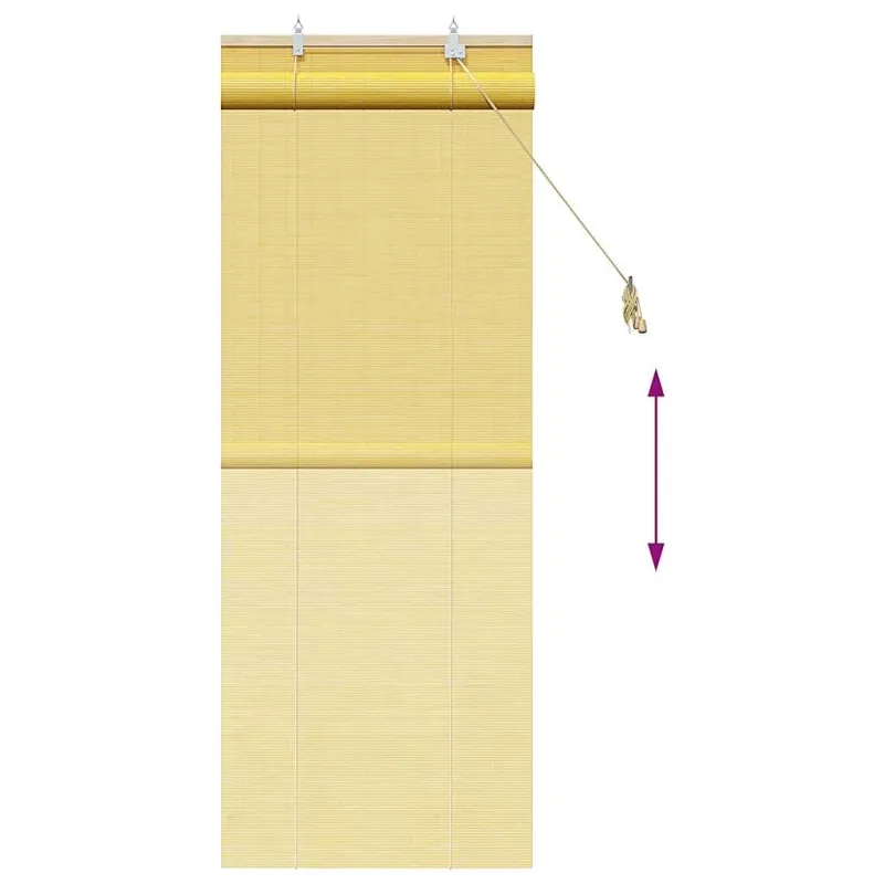 Roletas Geltona 60 x 160 cm Bambukas