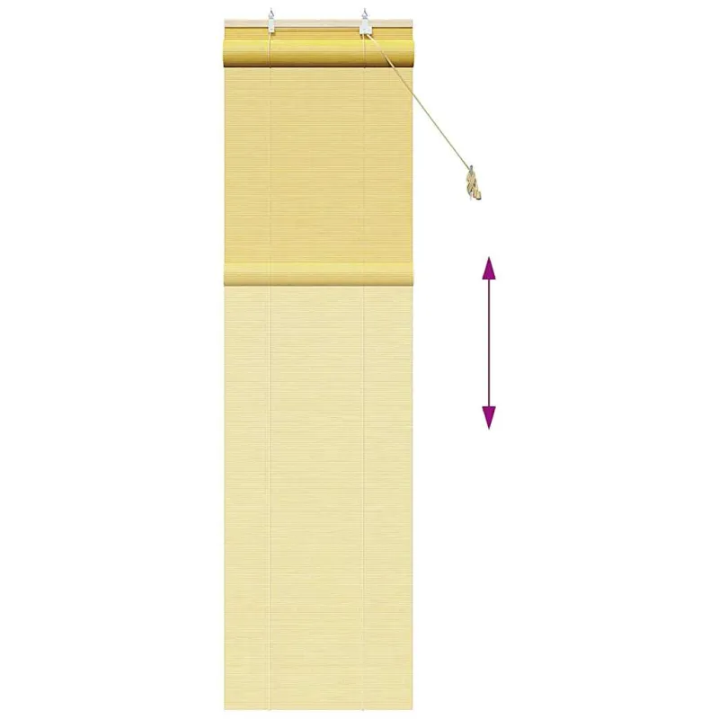 Roletas Geltona 60 x 220 cm Bambukas