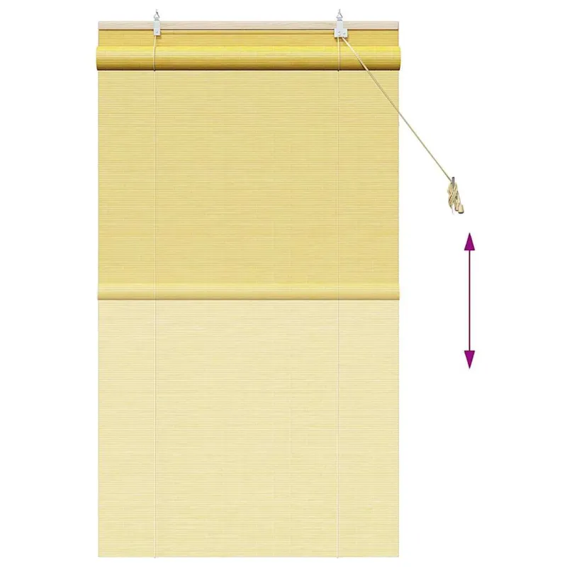 Roletas Geltona 80 x 160 cm Bambukas