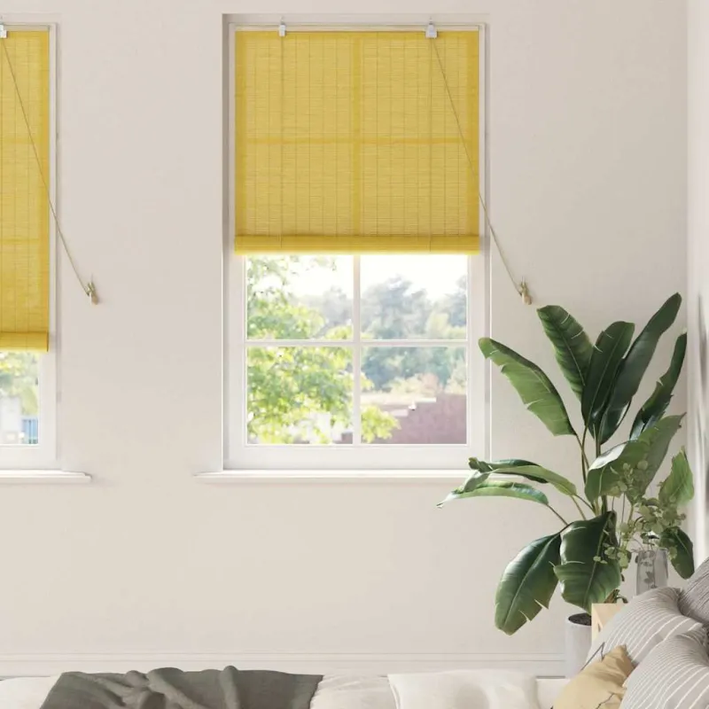 Roletas Geltona 80 x 220 cm Bambukas