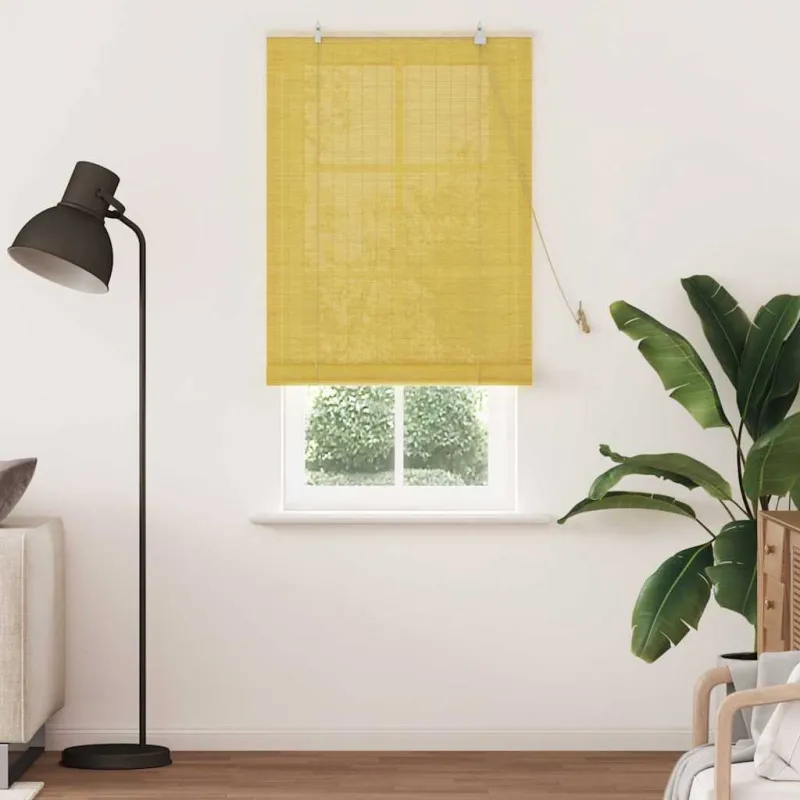Roletas Geltona 90 x 220 cm Bambukas