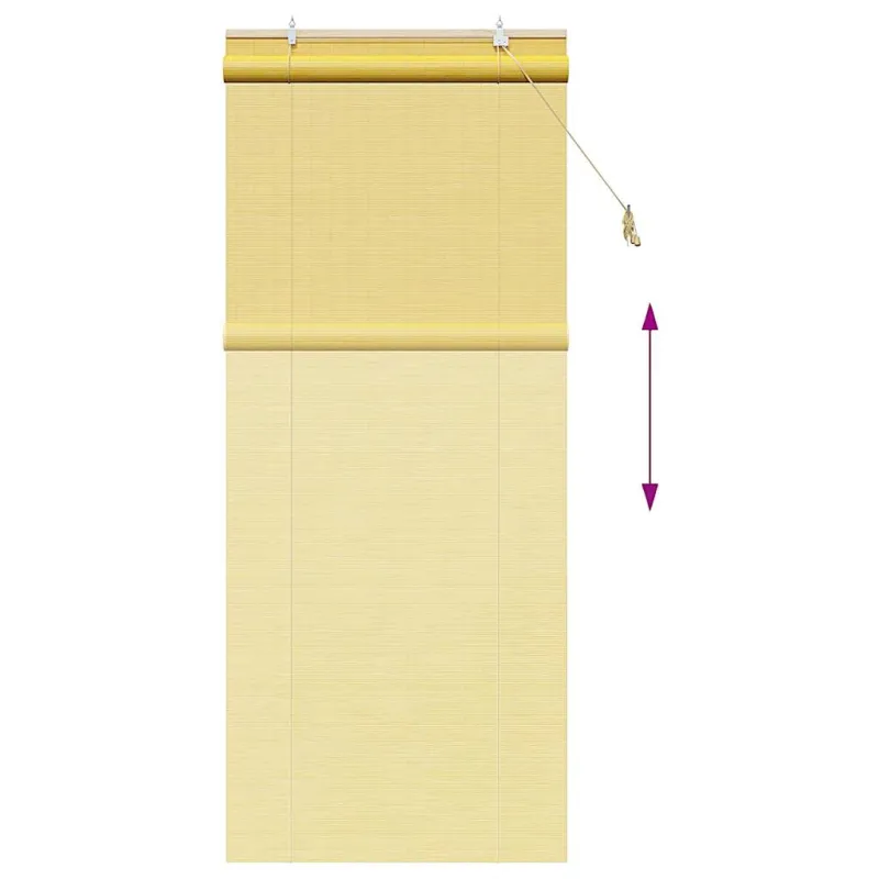Roletas Geltona 90 x 220 cm Bambukas