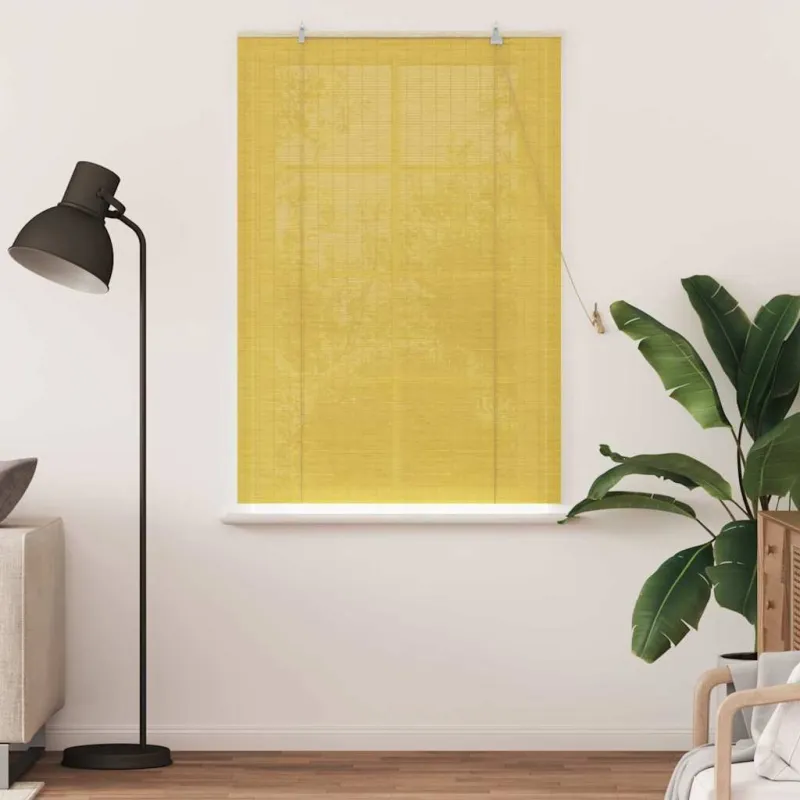 Roletas Geltona 110 x 160 cm Bambukas