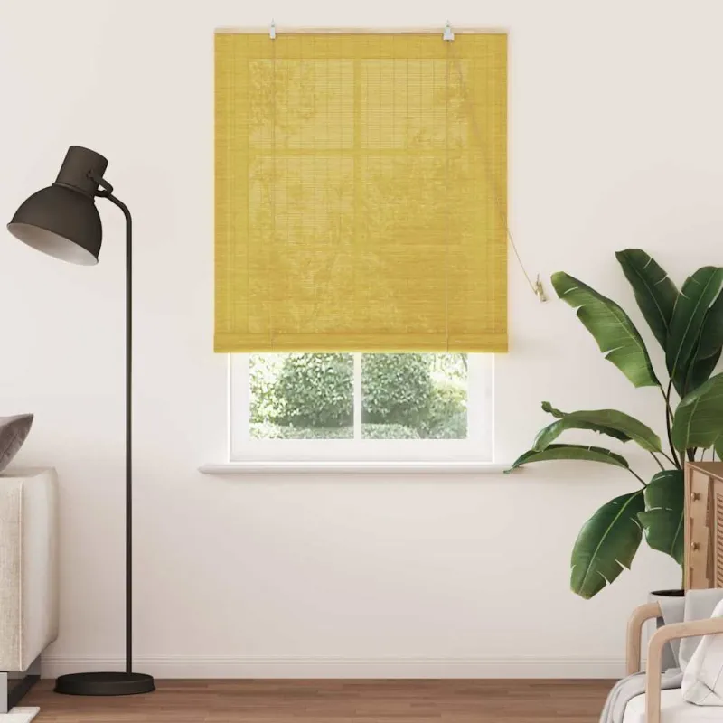 Roletas Geltona 120 x 220 cm Bambukas