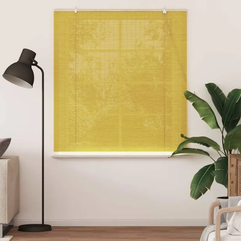 Roletas Geltona 140 x 160 cm Bambukas