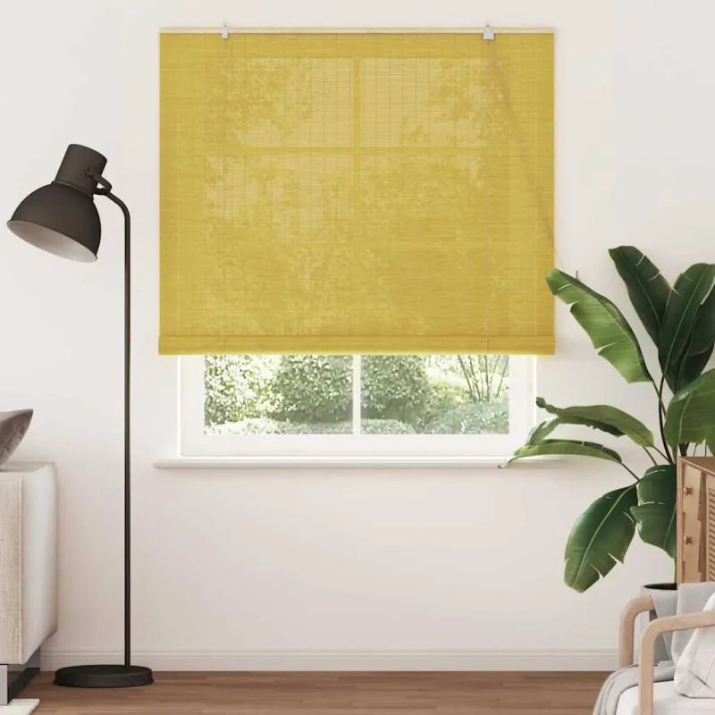 Roletas Geltona 140 x 220 cm Bambukas