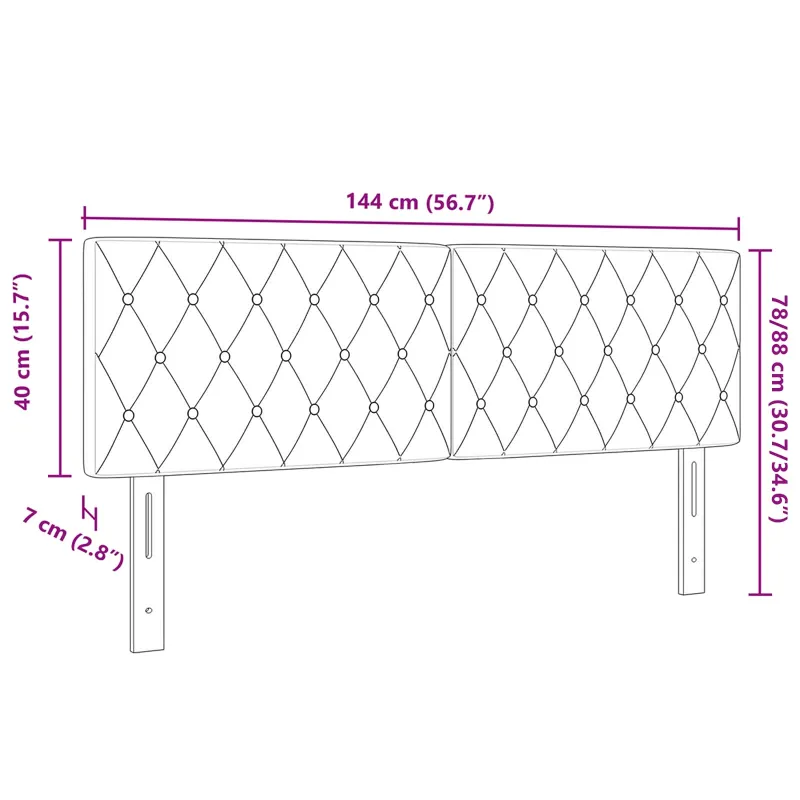 Galvūgalis Tamsiai mėlyna 144 cm Aksomas